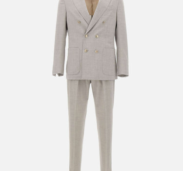 ELEVENTY Abito doppiopetto in lana GREY Uomo 