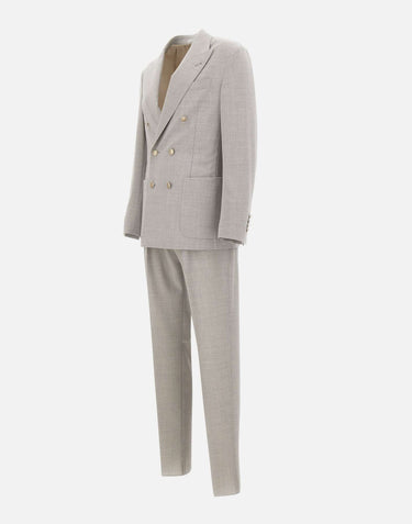 ELEVENTY Abito doppiopetto in lana GREY Uomo 