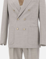 ELEVENTY Abito doppiopetto in lana GREY Uomo 