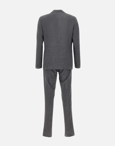 ELEVENTY Completo in misto lana, seta e lino GREY Uomo 