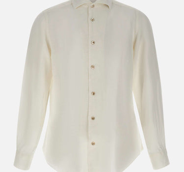 ELEVENTY Camicia in lino WHITE Uomo 