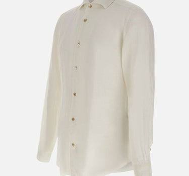 ELEVENTY Camicia in lino WHITE Uomo 