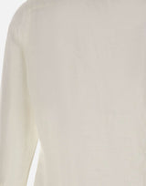 ELEVENTY Camicia in lino WHITE Uomo 