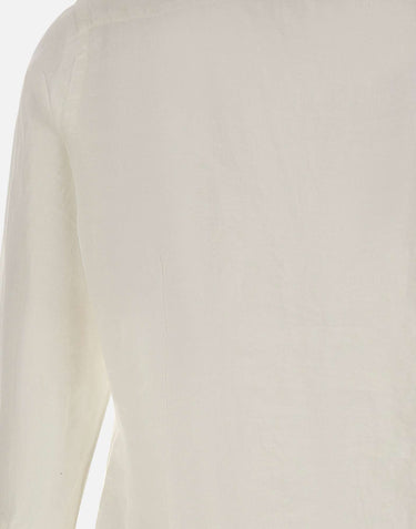 ELEVENTY Camicia in lino WHITE Uomo 
