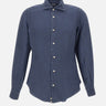 ELEVENTY Camicia in lino BLUE Uomo 