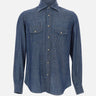 ELEVENTY Camicia in misto lyocell BLUE Uomo 