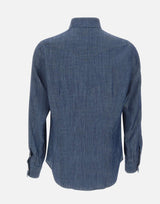 ELEVENTY Camicia in misto lyocell BLUE Uomo 