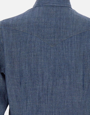 ELEVENTY Camicia in misto lyocell BLUE Uomo 