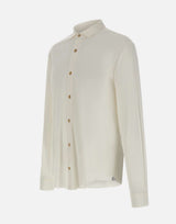 ELEVENTY Camicia in misto cotone WHITE Uomo 