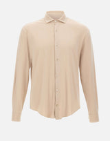 ELEVENTY Camicia in misto cotone BEIGE Uomo 