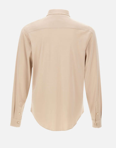ELEVENTY Camicia in misto cotone BEIGE Uomo 