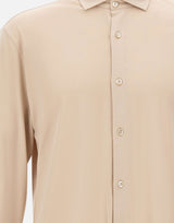 ELEVENTY Camicia in misto cotone BEIGE Uomo 