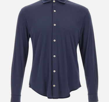 ELEVENTY Camicia in misto cotone BLUE Uomo 