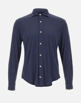 ELEVENTY Camicia in misto cotone BLUE Uomo 