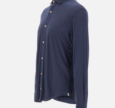 ELEVENTY Camicia in misto cotone BLUE Uomo 
