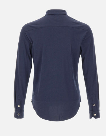 ELEVENTY Camicia in misto cotone BLUE Uomo 
