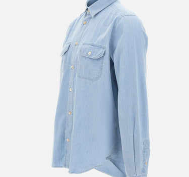 ELEVENTY Camicia in misto cotone e lino Light Blue Uomo 