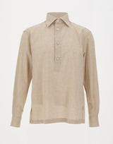 ELEVENTY Camicia popover in cotone BEIGE Uomo 