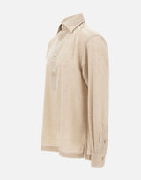 ELEVENTY Camicia popover in cotone BEIGE Uomo 