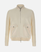 ELEVENTY Giacca con inserti in maglia WHITE Uomo 