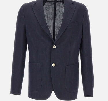 ELEVENTY Blazer in misto lana BLUE Uomo 