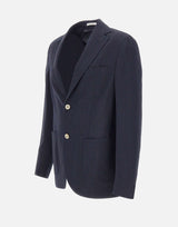ELEVENTY Blazer in misto lana BLUE Uomo 