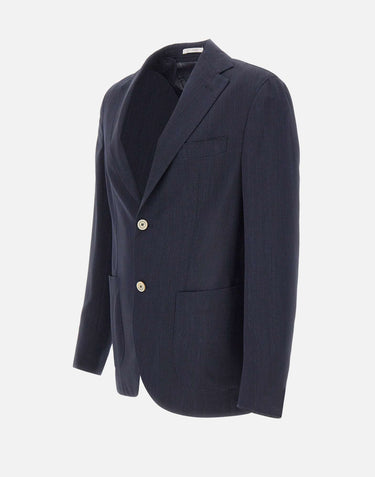 ELEVENTY Blazer in misto lana BLUE Uomo 