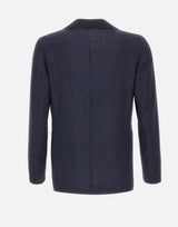 ELEVENTY Blazer in misto lana BLUE Uomo 