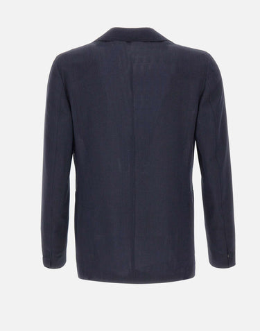 ELEVENTY Blazer in misto lana BLUE Uomo 