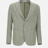 ELEVENTY Blazer in misto lino e lana GREEN Uomo 