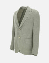 ELEVENTY Blazer in misto lino e lana GREEN Uomo 