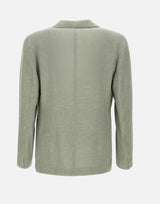 ELEVENTY Blazer in misto lino e lana GREEN Uomo 