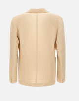 ELEVENTY Blazer in misto lino e lana BEIGE Uomo 