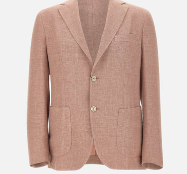 ELEVENTY Blazer in misto lino e lana Pink Uomo 