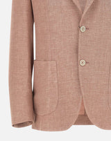 ELEVENTY Blazer in misto lino e lana Pink Uomo 