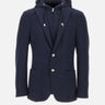ELEVENTY Giacca in misto cotone con pettorina BLUE Uomo 