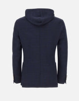 ELEVENTY Giacca in misto cotone con pettorina BLUE Uomo 