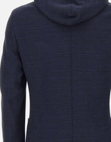 ELEVENTY Giacca in misto cotone con pettorina BLUE Uomo 