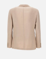 ELEVENTY Blazer in misto lyocell e lino BEIGE Uomo 