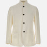 ELEVENTY Blazer con colletto alla coreana WHITE Uomo 