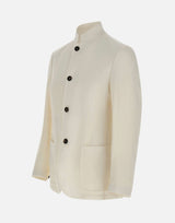 ELEVENTY Blazer con colletto alla coreana WHITE Uomo 