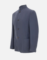 ELEVENTY Blazer con colletto alla coreana BLUE Uomo 