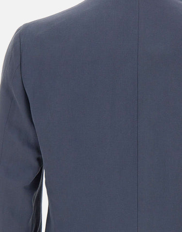 ELEVENTY Blazer con colletto alla coreana BLUE Uomo 