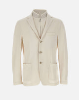 Blazer con pettorina in cotone e lino M75GIAM15 TES0M2000201 ELEVENTY 