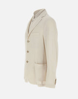 Blazer con pettorina in cotone e lino M75GIAM15 TES0M2000201 ELEVENTY 
