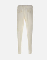 ELEVENTY Pantaloni elasticizzati in cotone WHITE Uomo 