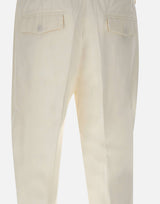 ELEVENTY Pantaloni elasticizzati in cotone WHITE Uomo 