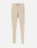 ELEVENTY Pantaloni elasticizzati in cotone BEIGE Uomo 