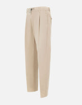 ELEVENTY Pantaloni elasticizzati in cotone BEIGE Uomo 
