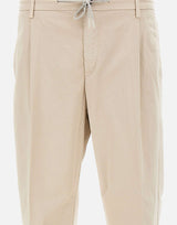 ELEVENTY Pantaloni elasticizzati in cotone BEIGE Uomo 